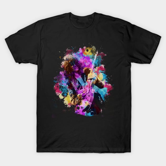 Jimmy Page - Watercolor Illustration T-Shirt by Punyaomyule